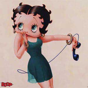 Betty Boop On the Phone Nintendo 2DS XL (2017) Skin